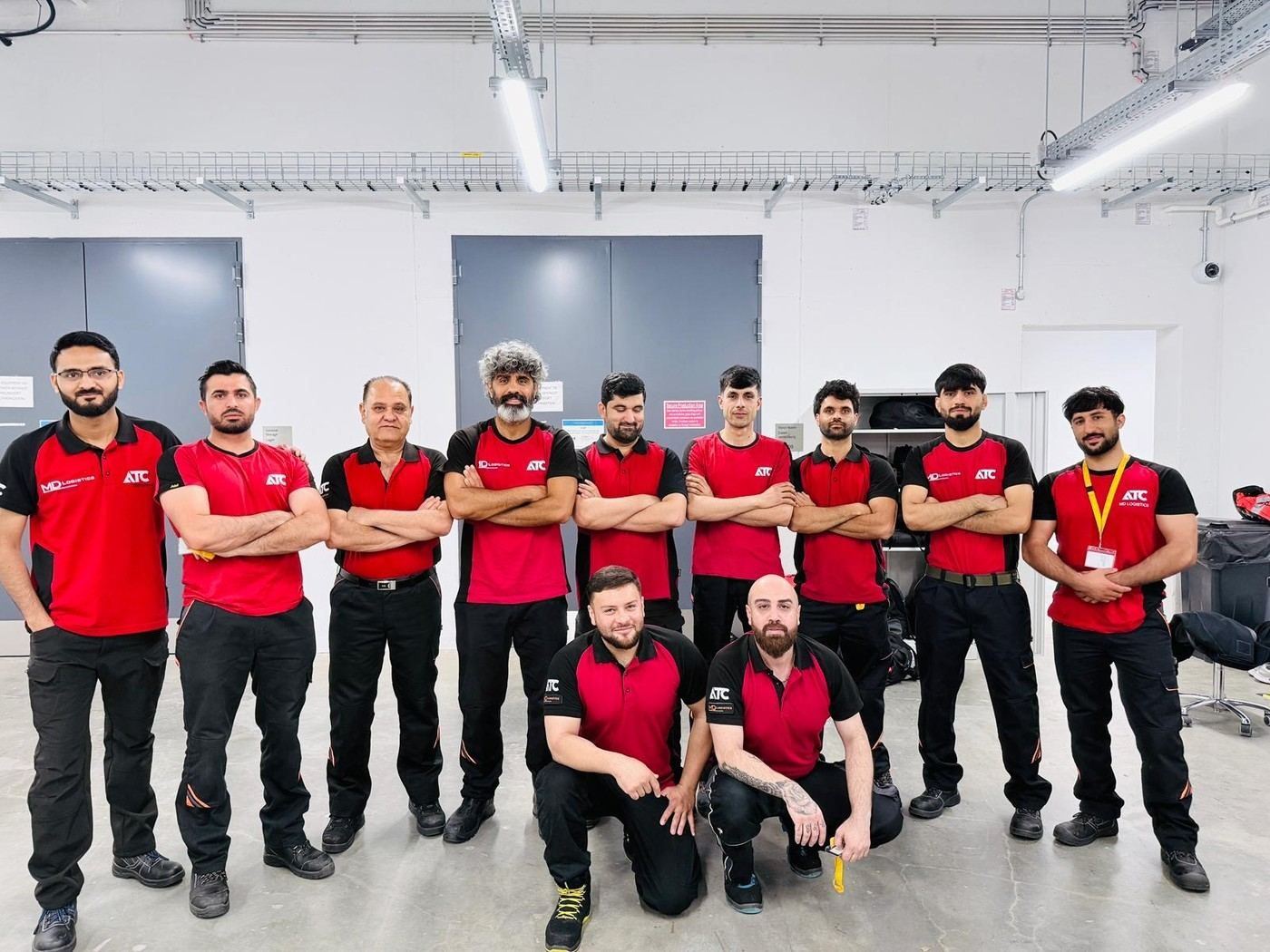 Das Team von MD Logistics Frankfurt in einem Fitnessstudio